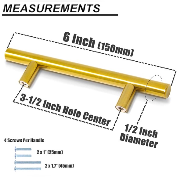 Gold Cabinet Handles - Picture 3 of 3